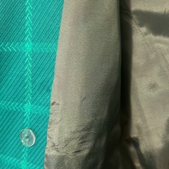 Vintage Executive collection green plaid  blazer size 8p granny core retro - Picture 6 of 10